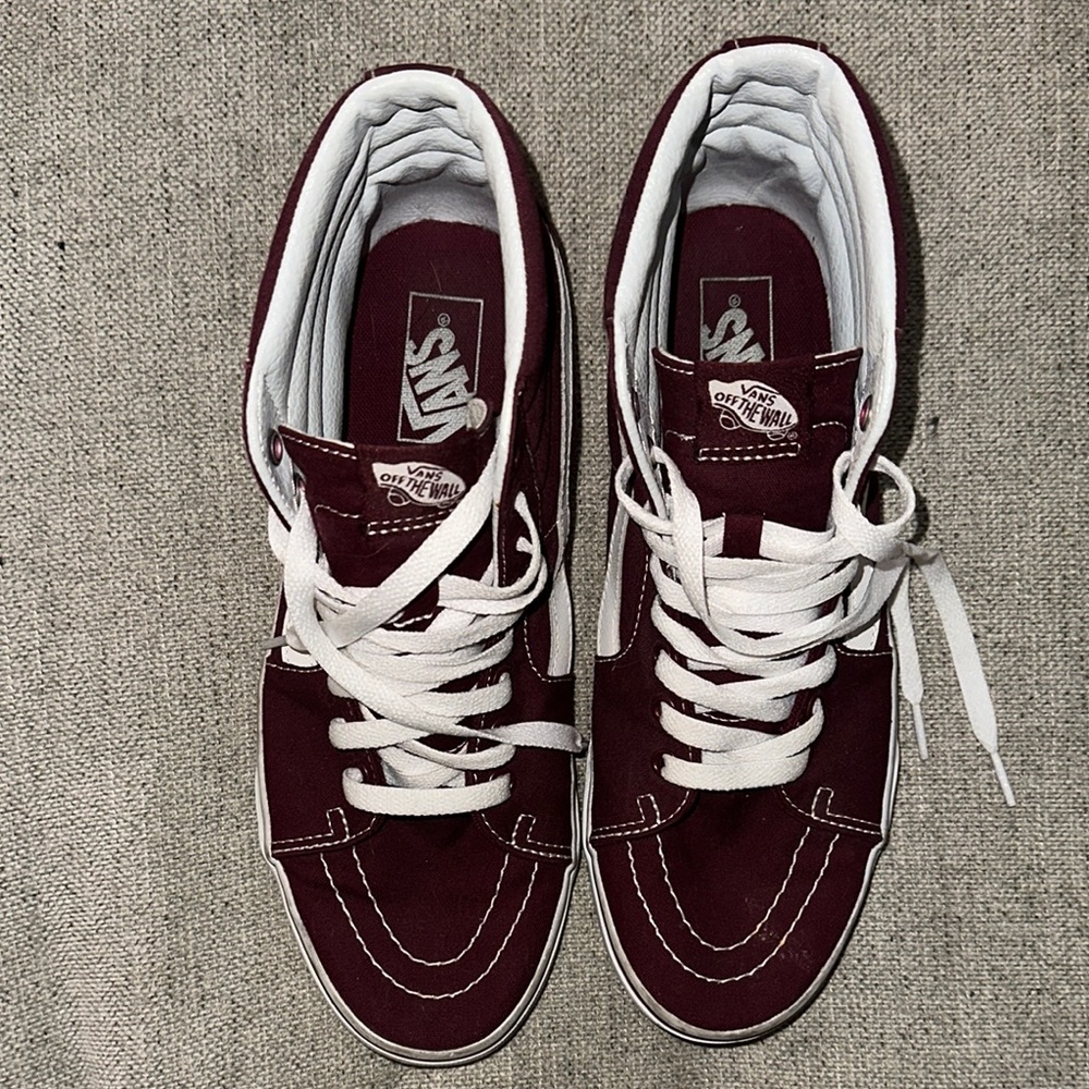 Vans Men's Maroon High-Top Sneakers